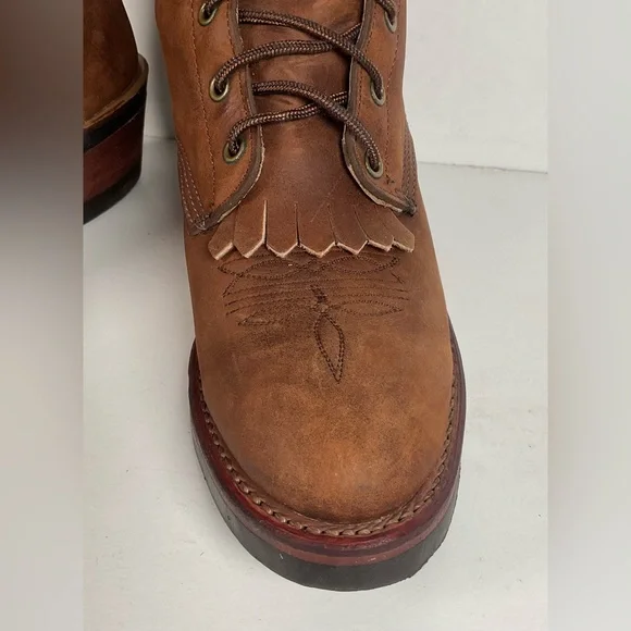 Vintage Abilene Lace Up Packer Boots Men’s 8.5 D USA Made
